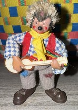 Orig Peter Austria Macky Hedgehog Guitar Player 10cm 4in Steiff Mecky Mecki Vtg