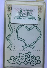 1994 Annette Allen Watkins Rubber Stamp Set - Hearts Flowers