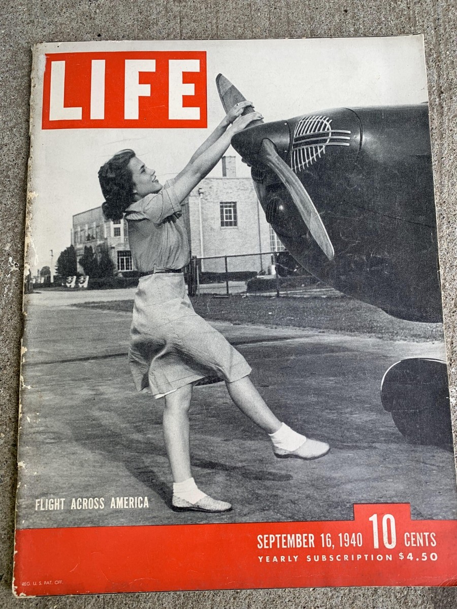 Vintage Life Magazine September 16, 1940 Flight Across
