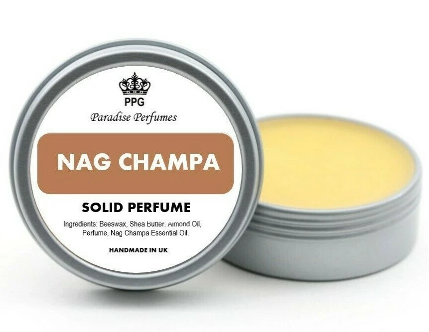 Nag Champa Natural Solid Perfume by Paradise Perfumes Fragrance Scent Balm 15ml