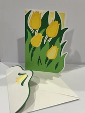 Tulip Thinking Of You Card Handmade Paper Pierced