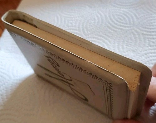 Vintage Pocket Memo Book Paper Holder Notes Notepad vinyl Vintage Old Preowned - Picture 6 of 12