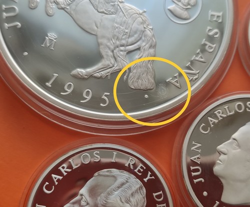 8,20 ONZAS x España CULTURA y NATURALEZA 2000 + 5000 + 10000 PESETAS 1995 PLATA - Picture 4 of 5
