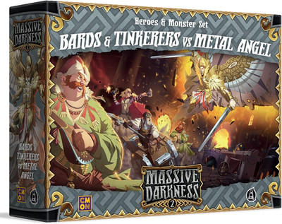 Massive Darkness 2 Bards and Tinkerers Vs. Metal Angel Heroes and Monsters Expan