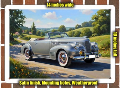 Metal Sign - 1940 LaSalle 2 Oil Painting - 14x10