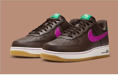 Brand NIB Unreleased Nike Air  Force 1 Low Baroque Brown/Vivid Purple 10M