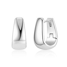 925 Sterling Silver Earrings Small Chunky 13mm x 16.5mm,