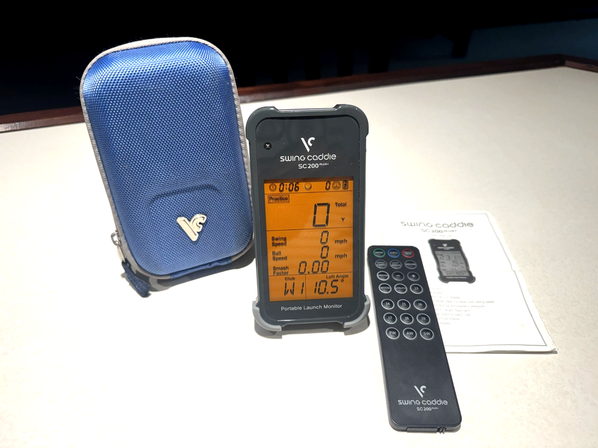 Swing Caddie SC200 PLUS Portable Golf Launch Monitor w/ Swing