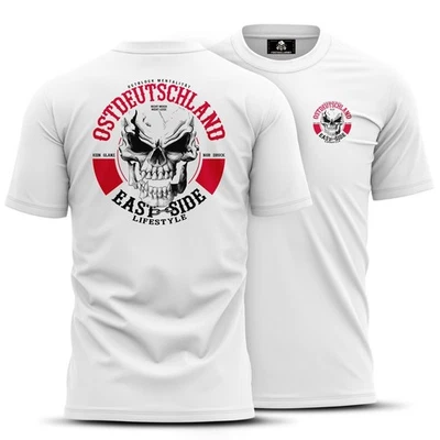 Footballarmy Ostdeutschland Shirt – Ostblock Skull T-Shirt Herren Streetwear - Bild 1 von 4