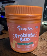 Zesty Paws Probiotics for Dogs, Digestive Enzymes 90 Chews Chicken Flavor