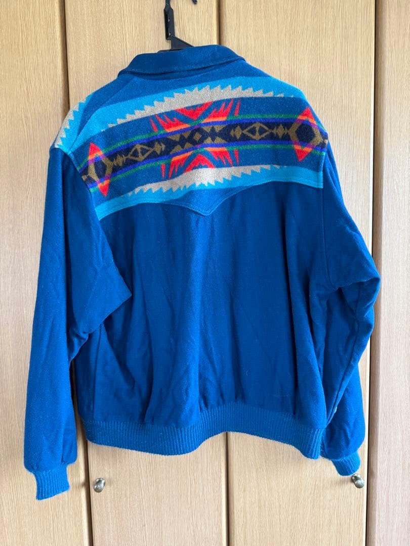 Pendleton 70s Wool Blend Zip Up Jacket Geometric … - image 2