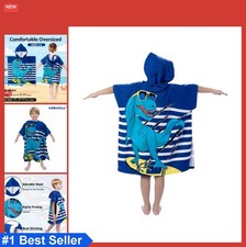 Kids Hooded Beach Towel Microfiber Quick Dry Lightweight Poncho Pool Towel