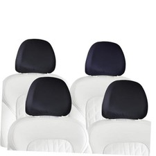 Lycra Car Headrest Covers 4-Pack - 2-Way Stretch Superior Fit, Stain Wear