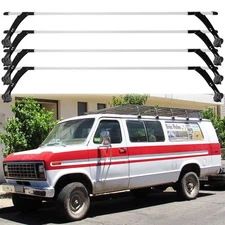 For Ford E-150 E-250 E-350 E450 Econoline 4 Bars Roof Rack Cross Bar Cargo Kayak