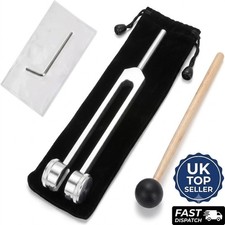 128Hz Tuning Fork+Hammer Kit Musical Instrument Vibration Sound Therapy Healing