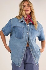 Nastygal Vintage Wash Shirt Womens Daywear Tops