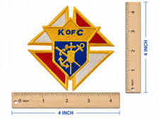 4" Vintage Knights of Columbus Embroidered Patch K of C  NOS