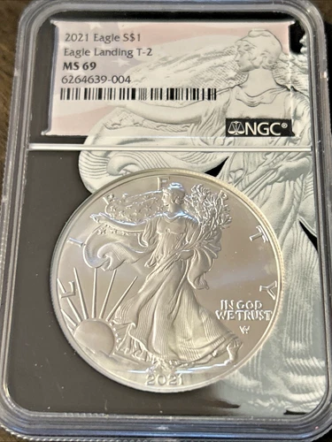 2021 Type 2 American Silver Eagle NGC MS69 Eagle Landing T-2 1oz .999 Silver