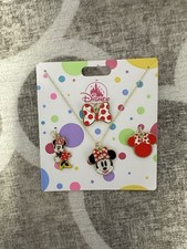 Disney Minnie Mouse Necklace And Charms NWT