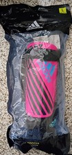 NEW AdidasX MATCH JUNIOR Shin Guards Pink/White/Black-Size Youth Large
