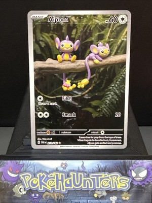 Pokemon Card Aipom 211/182 Illustration Rare Paradox Rift Yuka Morii Near Mint