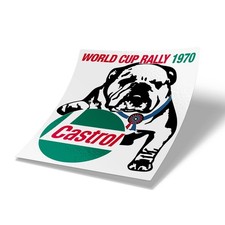 World Cup Rally 1970 Castrol Bulldog Vintage Porsche Imsa Racing Sticker World Cup Rally 1970 Castrol Bulldog Vintage Porsche Imsa Racing Sticker