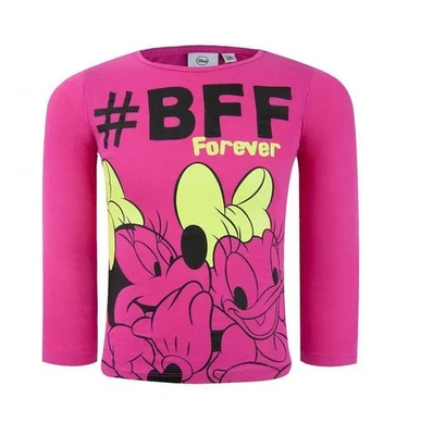 Disney Mädchen Langarmshirt Minnie & Daisy Glow in the Dark - pink - Gr. 104 - Bild 1 von 2