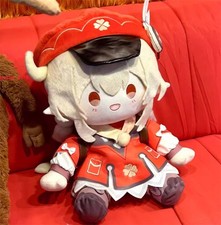Anime Genshin Impact Klee Plush Doll Sitting Pose Dress Up Stuffed Toys 40cm