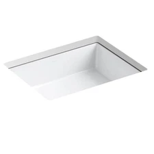 Kohler 2882-0 Verticyl Rectangular Undermount Bathroom Sink, White