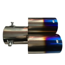 2pcs Flat Dual Port Exhaust Bend for Car - Durable Pipe, Exhaust Replacement
