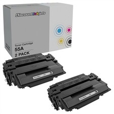 DI Replacements for HP 55A 55X CE255A CE255X Toner Cartridge Black 2pk 