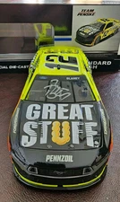 2024 Ryan Blaney #12 Autographed Menards Great Stuff 1:24 Action Mustang Diecast