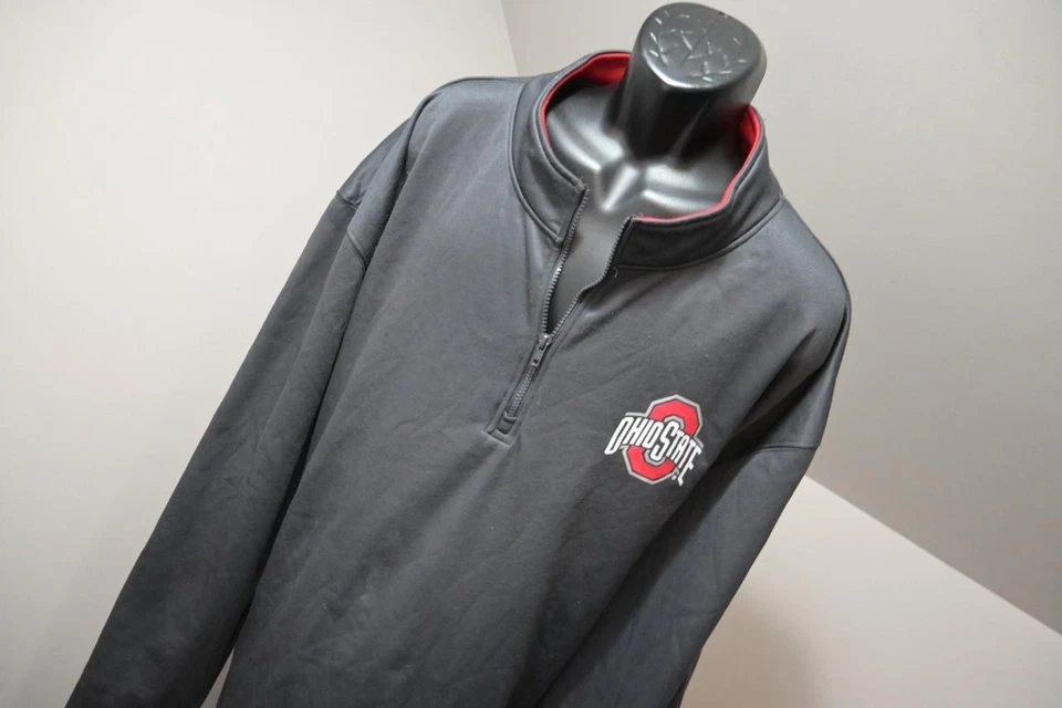 Colosseum Ohio State Buckeyes Fleece Jacket 1/4 Zip Neck Mens Sz 6XL - Image 3 of 4