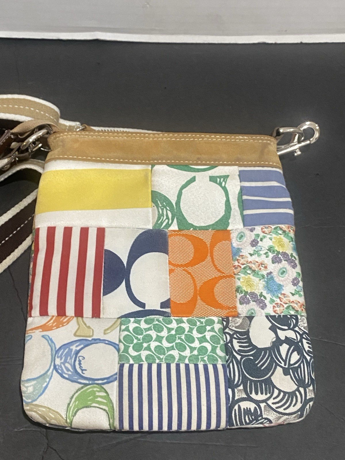 Coach Hampton Spring Patchwork Multi-color Dual H… - image 8