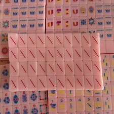 American Mahjong Game Set, 160 Pure pink Mah Jong Tiles Fast ship