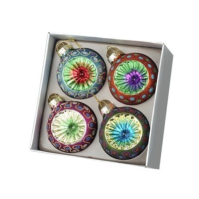 4er Set bunte traditionelle Kugeln mit Vintage Design von Heaven Sends