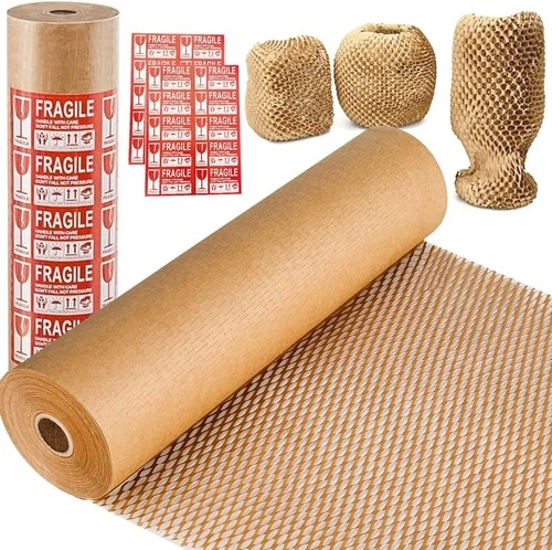 Honeycomb Packing Paper, 15"x300' Eco Friendly Packing Materials for Shipping... - product listing photo