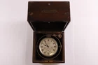 Antique Waltham Ship's Chronometer & Day Maritime Wood Box Pre-Owned Runs