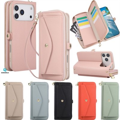Hülle für iPhone 17 Pro 17 16 15 14 13 12 11 8 Multifunktional Wallet Handyhülle
