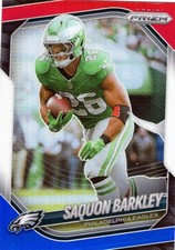 2025 PANINI PRIZMS RED WHITE AND BLUE #298 SAQUON BARKLEY