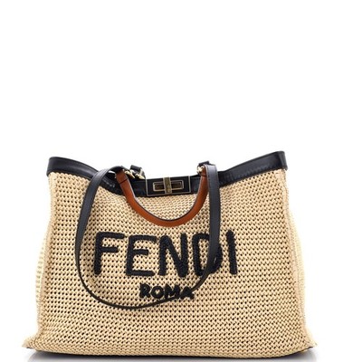 Fendi Peekaboo X-Tote Raffia Medium