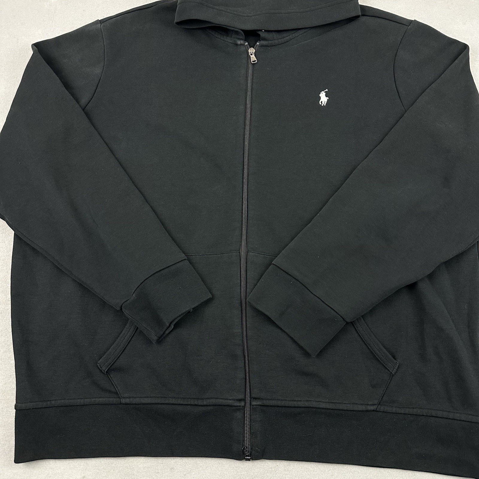 Polo Ralph Lauren felpa con cappuccio uomo 2XL nera performance full zip pony felpa XXL