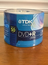 TDK DVD R 50 Pack 16x Speed 4.7 GB blank discs open package