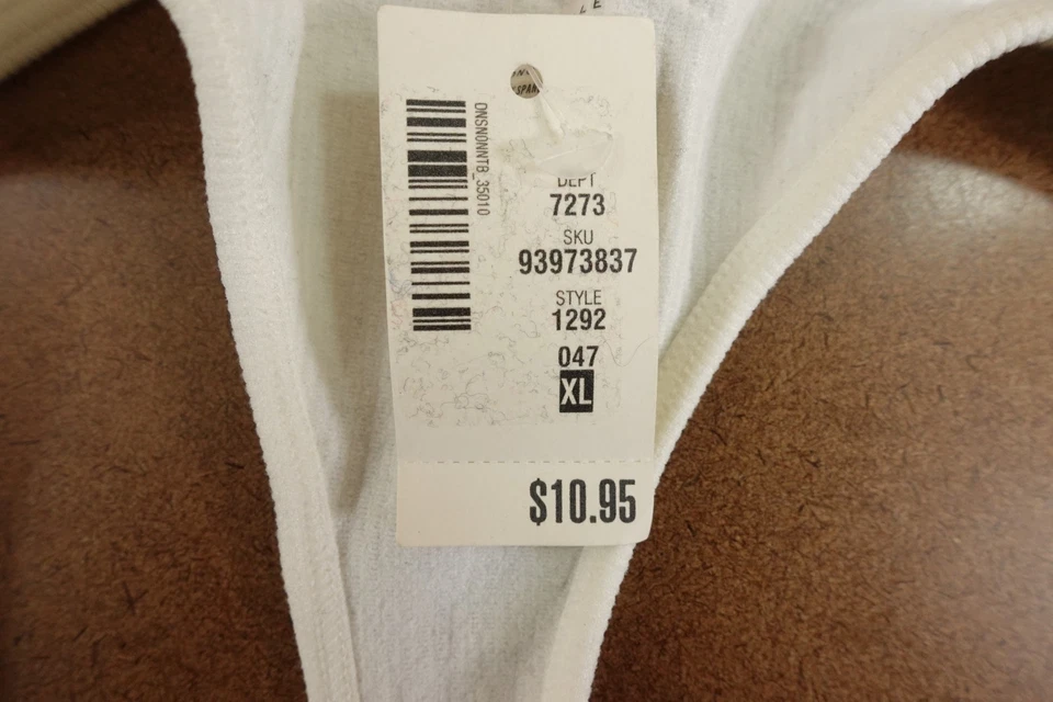 Panty Tanga Aeropostale Mujer Talla XL Beige No Show Marfil Acanalado V 2 Piezas Nuevo con Etiquetas Foto 4 de 4