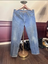 Levi s vintage MiUSA Talon zipper orange tab straight leg denim blue jeans 36