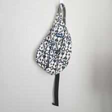 KAVU Original Rope Bag Sling Pack with Adjustable Rope Shoulder Strap Blue Dot