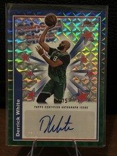 2024-25 Finest DERRICK WHITE Colossal Shots Auto Green Geometric Refractor #/75