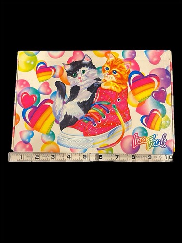 Lisa Frank Pencil Box Vintage 1990’s Hearts, Kittens and Shoe Cardboard Art Box