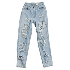 Vintage 1995 Levi  s Orange Tab Jeans Women  s Size 8 Tapered Fit Distressed
