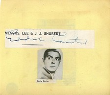 Eddie Cantor - Signed Clipping